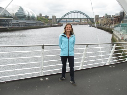 Me in front of Sage and Tyne Bridge
